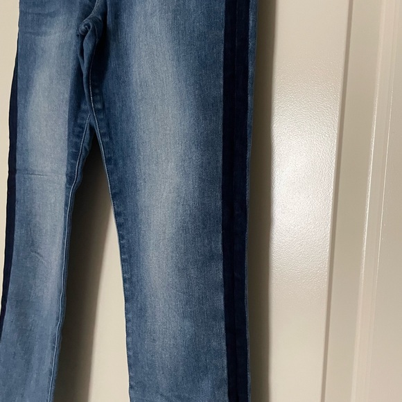 Flying monkey side striped blue ankle skinny jeans size 27 - Picture 2 of 9